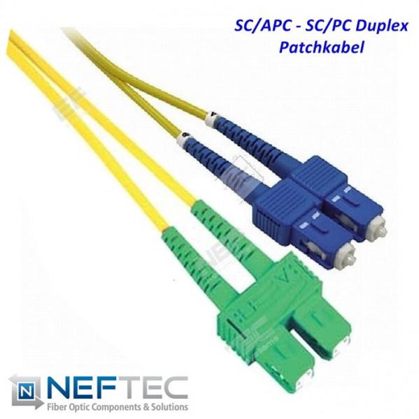 SC APC - SC Duplex Patchkabel Singlemode