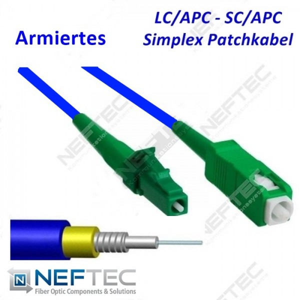 Stahlarmiertes Patchkabel LC APC - SC APC