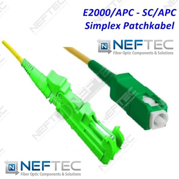 E2000/APC - SC/APC Simplex Patchkabel Singlemode